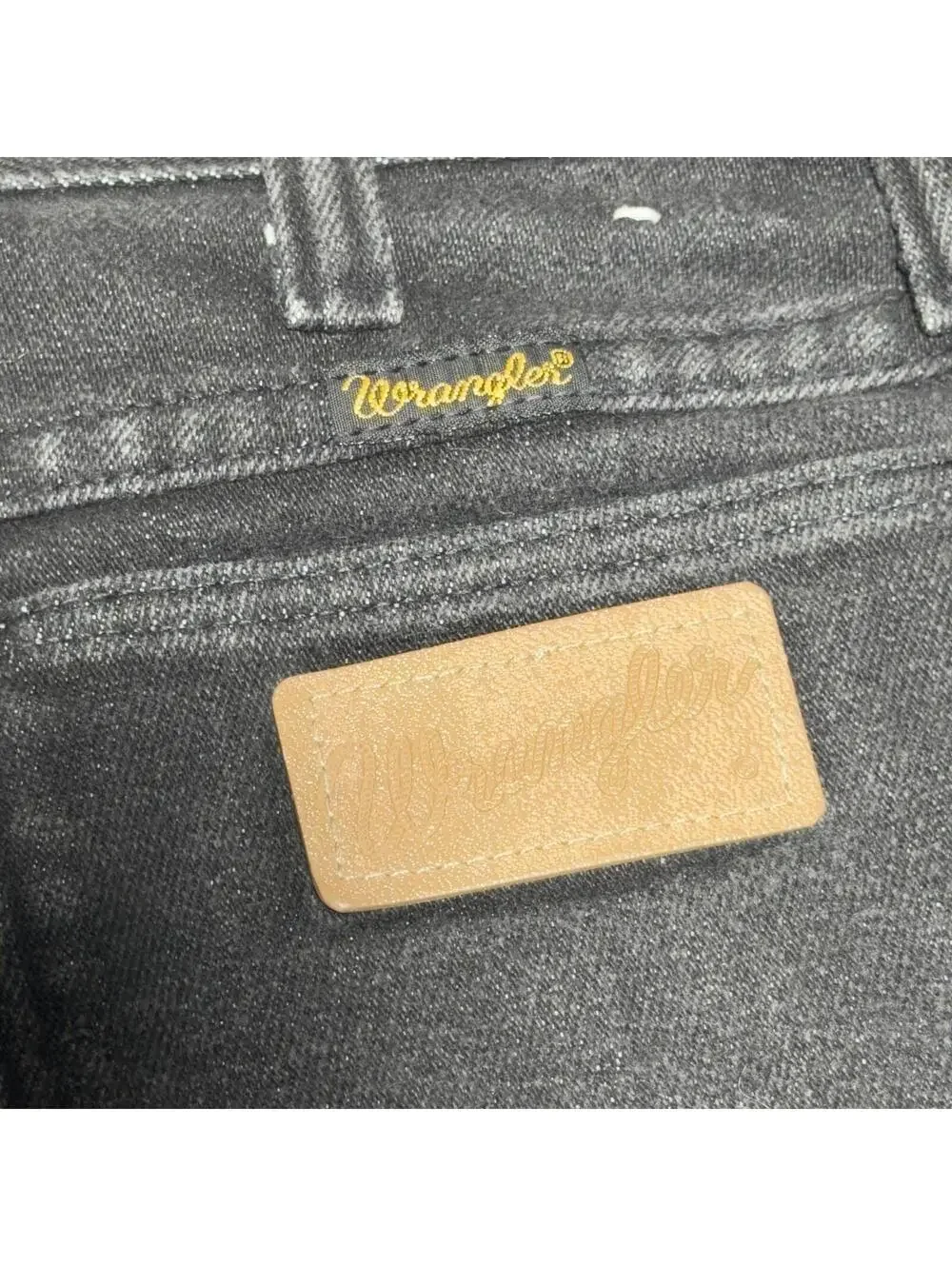 Vintage Wrangler Black Straight Leg Jeans Size 12 x 34